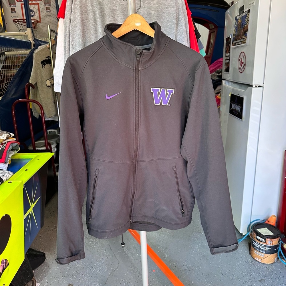 Nike Vintage Washington Huskies Black Full Zip Track Jacket Small - Picture 1 of 4